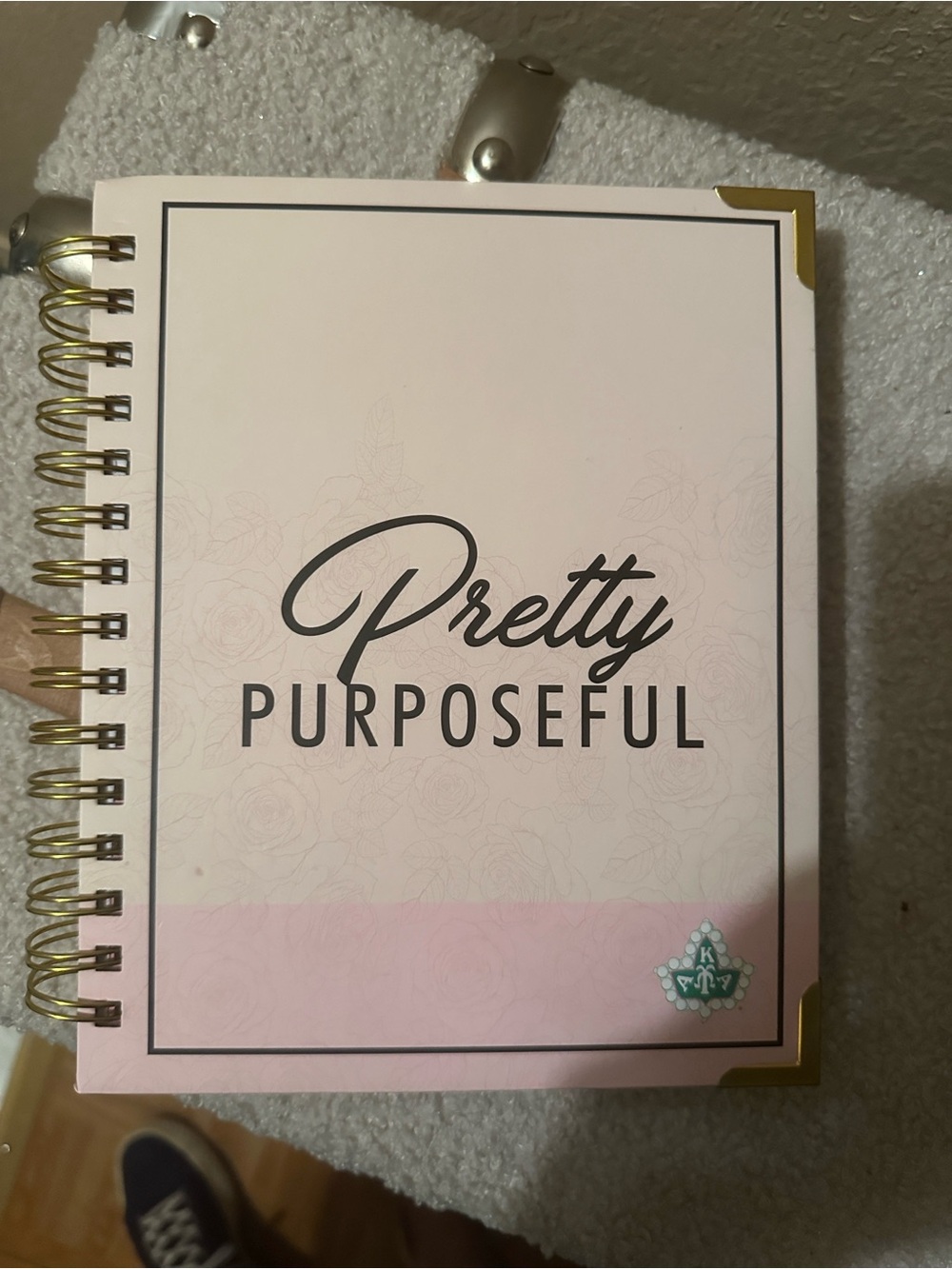 Spiral Notebook - Pink with Gold Accents